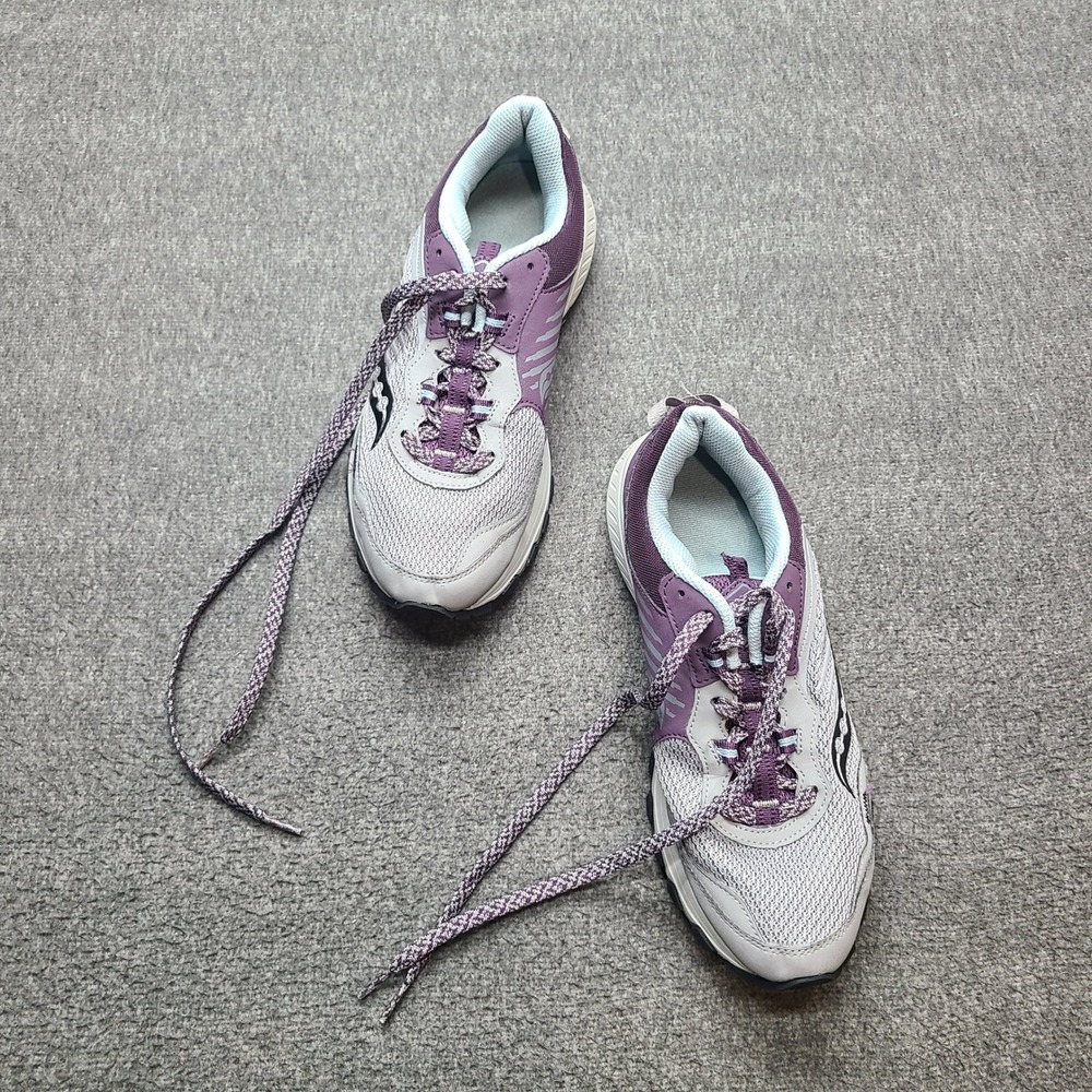Saucony Excursion TR15 Trail Running Shoes Womens 9.5 Grey Purple Rugged